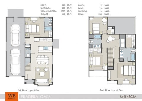 Floor plan for 4 beds, 3.5 baths, 1771 sqft
